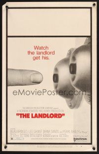 4k346 LANDLORD WC '70 erotic image of finger pushing doorbell, directed by Hal Ashby!