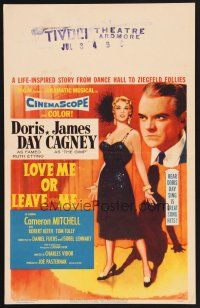 4k361 LOVE ME OR LEAVE ME WC '55 art of sexy Doris Day as famed Ruth Etting & James Cagney by Alix