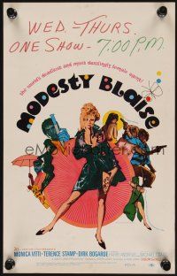4k377 MODESTY BLAISE WC '66 Bob Peak art of sexiest female secret agent Monica Vitti!