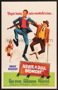 4k391 NEVER A DULL MOMENT WC '68 Disney, Dick Van Dyke, Edward G. Robinson, Dorothy Provine