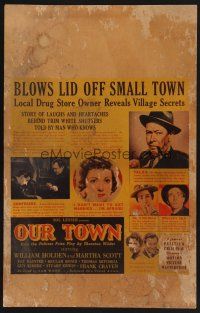 4k409 OUR TOWN WC '40 William Holden & Martha Scott's love affair was the talk of our town
