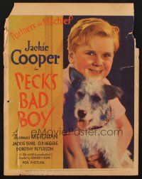 4k416 PECK'S BAD BOY WC '34 wonderful image Jackie Cooper and his Terrier dog partner in mischief!