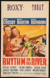 4k436 RHYTHM ON THE RIVER WC '40 Bing Crosby, Basil Rathbone, Mary Martin, written by Billy Wilder