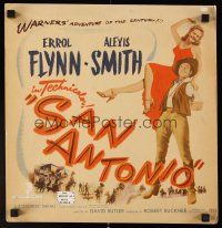 4k447 SAN ANTONIO WC '45 great full-length image of Alexis Smith on Errol Flynn's shoulder!