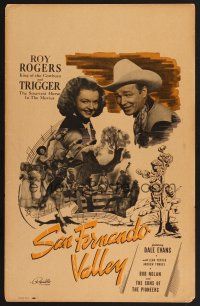 4k448 SAN FERNANDO VALLEY WC '44 Roy Rogers riding trigger & with pretty Dale Evans!
