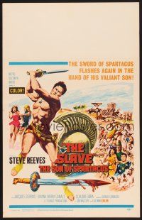4k466 SLAVE WC '63 Il Figlio di Spartacus, art of Steve Reeves as the son of Spartacus!