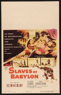 4k467 SLAVES OF BABYLON WC '53 orgy of destruction engulfs the screen as the city falls in flames!