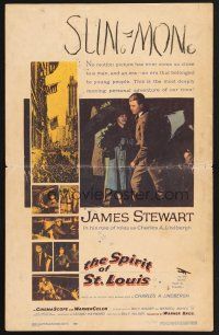 4k483 SPIRIT OF ST. LOUIS WC '57 James Stewart as aviator Charles Lindbergh, Billy Wilder