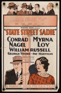 4k485 STATE STREET SADIE WC '28 art of pretty Myrna Loy in her first speaking role!
