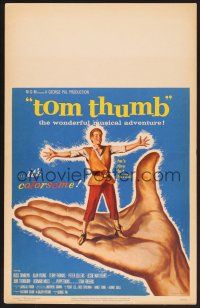 4k524 TOM THUMB WC '58 George Pal, great artwork of tiny Russ Tamblyn by Reynold Brown!