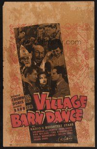 4k542 VILLAGE BARN DANCE WC '40 radio's brightest stars, Vera Vague, The Kidoodlers, Don Wilson!