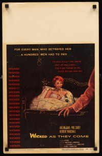 4k555 WICKED AS THEY COME WC '56 directed by Ken Hughes, sexy bad girl Arlene Dahl in bed!