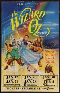 4k565 WIZARD OF OZ ON ICE stage play WC '90s great art of classic characters ice skating !