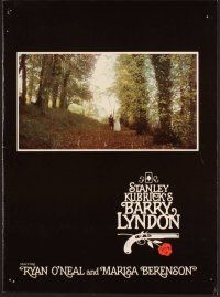 4k021 BARRY LYNDON program '75 Kubrick, Ryan O'Neal, historical romantic war melodrama!
