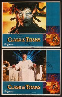 4m968 CLASH OF THE TITANS 2 LCs '81 Ray Harryhausen, close up of Laurence Olivier as Zeus!