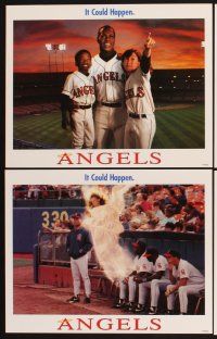 4m082 ANGELS IN THE OUTFIELD 8 int'l LCs '94 Disney, great image of baseball going through glove!