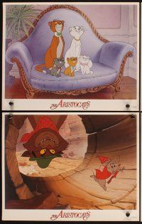 4m086 ARISTOCATS 8 LCs R87 Walt Disney feline jazz musical cartoon, great images!