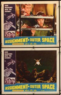 4m094 ASSIGNMENT-OUTER SPACE 8 LCs '62 Antonio Margheriti directed, Italian sci-fi Space Men!