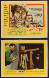 4m097 ATTACK 8 LCs '56 WWII soldiers Lee Marvin, Jack Palance & Richard Jaeckel!
