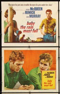 4m101 BABY THE RAIN MUST FALL 8 LCs '65 Steve McQueen gets in trouble & under Lee Remick's skin!