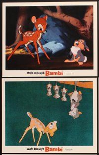 4m793 BAMBI 6 LCs R66 Walt Disney cartoon deer classic, Thumper & Flower, great art!