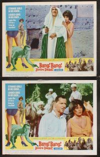 4m109 BANG BANG YOU'RE DEAD 8 LCs '66 Tony Randall, sexy Senta Berger, Herbert Lom, Terry-Thomas!