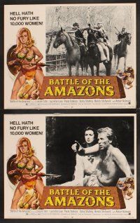 4m113 BATTLE OF THE AMAZONS 8 LCs '73 images of sexy female warrior Lucretia Love!