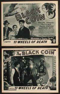 4m130 BLACK COIN 8 chapter 11 LCs '36 Ralph Graves, Ruth Mix, O'Brien, serial, Wheels of Death!