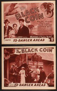 4m129 BLACK COIN 8 chapter 13 LCs '36 Ralph Graves, Ruth Mix, Dave O'Brien, serial, Danger Ahead!