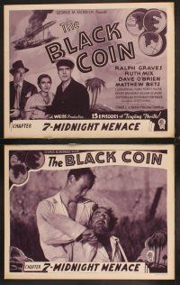 4m131 BLACK COIN 8 chapter 7 LCs '36 Ralph Graves, Ruth Mix, O'Brien, serial, Midnight Menace!