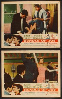 4m146 BUNDLE OF JOY 8 LCs '57 Debbie Reynolds, Eddie Fisher, Adolphe Menjou, Tommy Noonan!