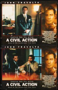 4m175 CIVIL ACTION 8 LCs '98 great portrait of John Travolta as attorney for leukemia victims!
