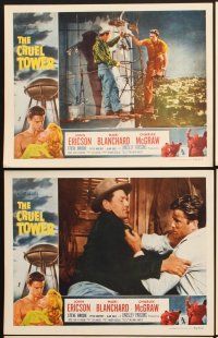 4m801 CRUEL TOWER 6 LCs '56 campy Charles McGraw, higher they climb, closer they get to terror!