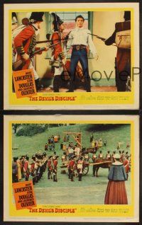 4m938 DEVIL'S DISCIPLE 3 LCs '59 cool images of Burt Lancaster in Revolutionary War action!