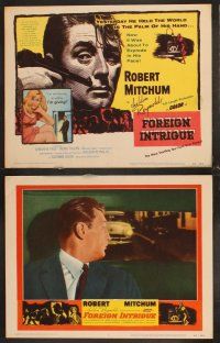 4m244 FOREIGN INTRIGUE 8 LCs '56 Robert Mitchum, Genevieve Page & Ingrid Thulin!