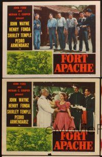 4m886 FORT APACHE 5 LCs '48 Shirley Temple, cavalry officer John Wayne with his men in desert!
