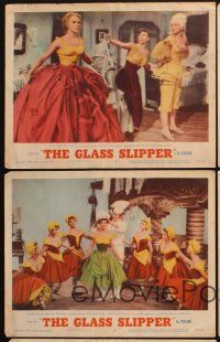 4m887 GLASS SLIPPER 5 LCs '55 pretty dancer Leslie Caron & Michael Wilding!
