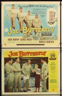 4m328 JOE BUTTERFLY 8 LCs '57 Audie Murphy, Keenan Wynn & soldiers in World War II Japan!