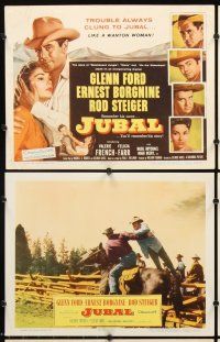 4m335 JUBAL 8 LCs '56 cowboys Glenn Ford, Ernest Borgnine & Rod Steiger, sexy French & Farr!