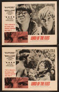 4m388 LORD OF THE FLIES 8 LCs '63 William Golding classic, James Aubrey, Hugh Edwards