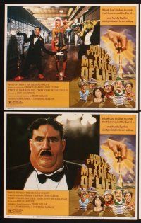 4m445 MONTY PYTHON'S THE MEANING OF LIFE 8 LCs '83 Chapman, Cleese, Gilliam, Idle, Jones, Palin!