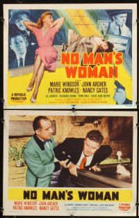 4m480 NO MAN'S WOMAN 8 LCs '55 John Archer, sexy smoking bad girl Marie Windsor!