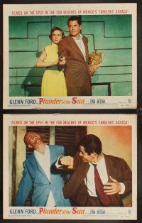 4m533 PLUNDER OF THE SUN 8 LCs '53 images of Glenn Ford & Diana Lynn in Mexico!