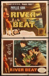 4m576 RIVER BEAT 8 LCs '54 the dragnet is out for smoking bad girl Phyllis Kirk, who is HOT!
