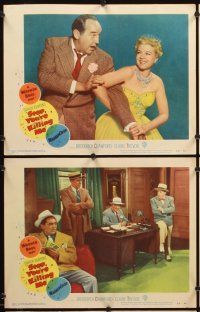 4m637 STOP YOU'RE KILLING ME 8 LCs '53 Damon Runyon, Broderick Crawford, sexy Claire Trevor!
