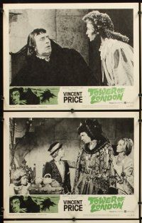 4m662 TOWER OF LONDON 8 LCs '62 Vincent Price, Roger Corman, do you have the courage?
