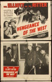 4m684 VENGEANCE OF THE WEST 8 LCs R55 cool images of Wild Bill Elliott & Tex Ritter!