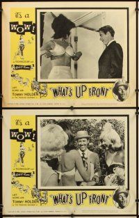 4m699 WHAT'S UP FRONT 8 LCs '64 Tommy Holden as traveling bra salesman, sexy girls!