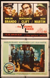 4m717 YOUNG LIONS 8 LCs '58 Nazi Marlon Brando, Dean Martin & Montgomery Clift!