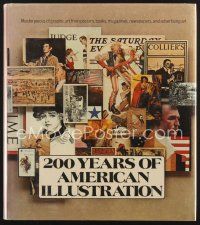 4p146 200 YEARS OF AMERICAN ILLUSTRATION first edition hardcover book '77 graphic art masterpieces!